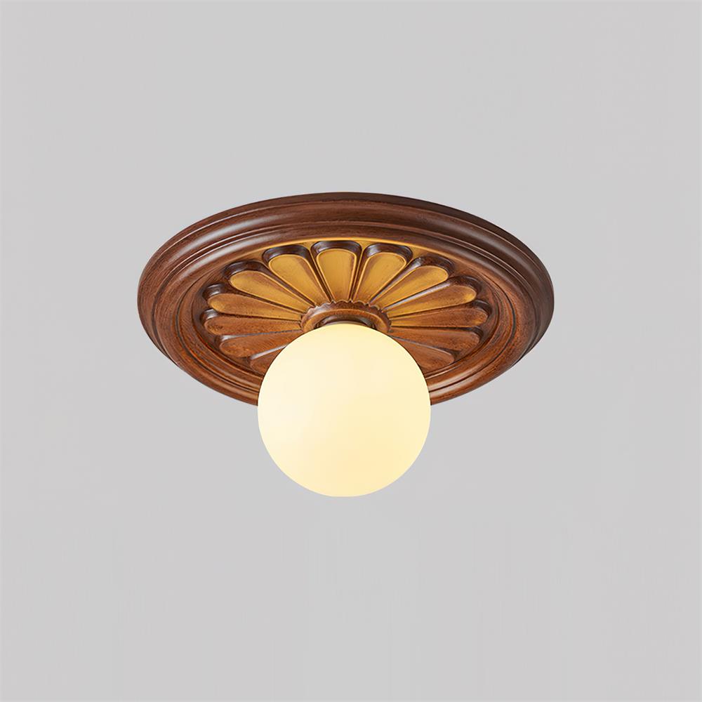 Acrylic Flush Mount Ceiling Light 14 in Beige Bedroom Living Room Decorative Fixture Low Profile Wall Mount Ambient Illumination