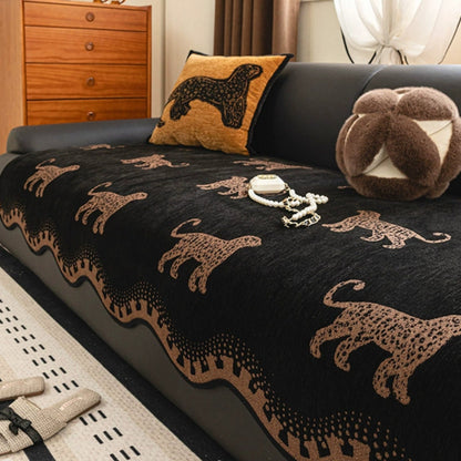 Lively Wavy Slipcover Sofa - Microfiber Blend, African Design