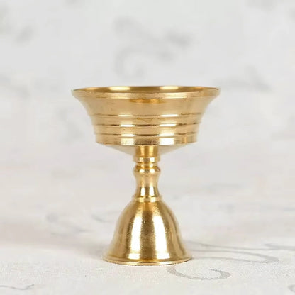 Liora Candle Holder - Vintage Copper Finish, Pedestal Base