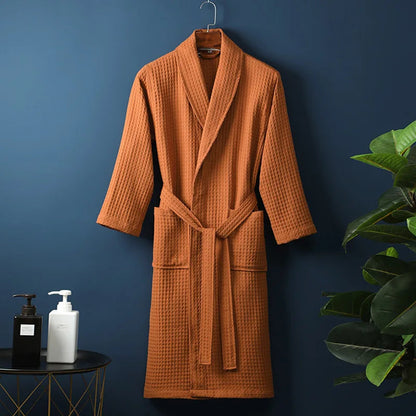 Liora Cotton Bathrobe - Soft Absorbent Dressing Gown for Men and Women