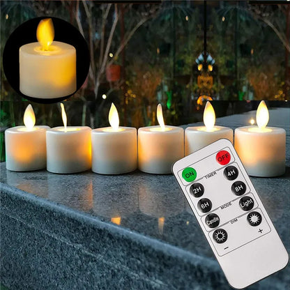 Liora Flameless Candle Set - LED Light with Remote Control, Battery Operated
