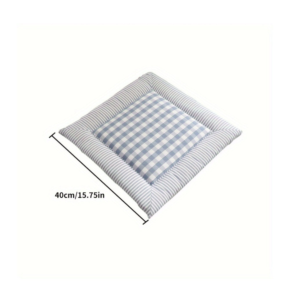 Liora Seat Cushion - Cotton Checkered, Comfortable Support for Dining Chairs