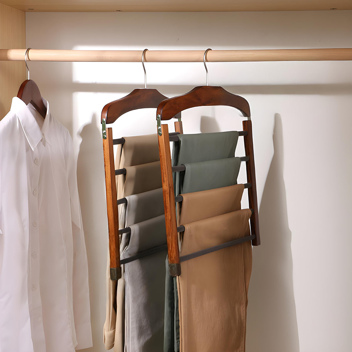 Liora Wooden Coat Hanger - Solid Wood, Elegant Design