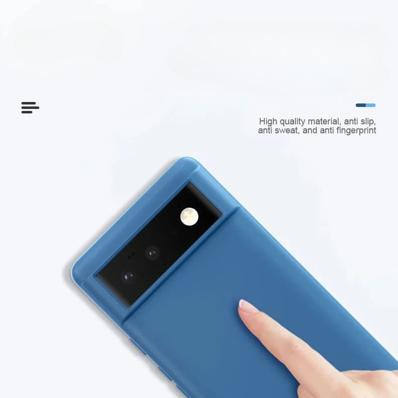 Soft-Touch Phone Case for Google Pixel – Anti-Fingerprint Silicone Cover with Raised Edges & Wireless Charging – Precise Fit for Pixel