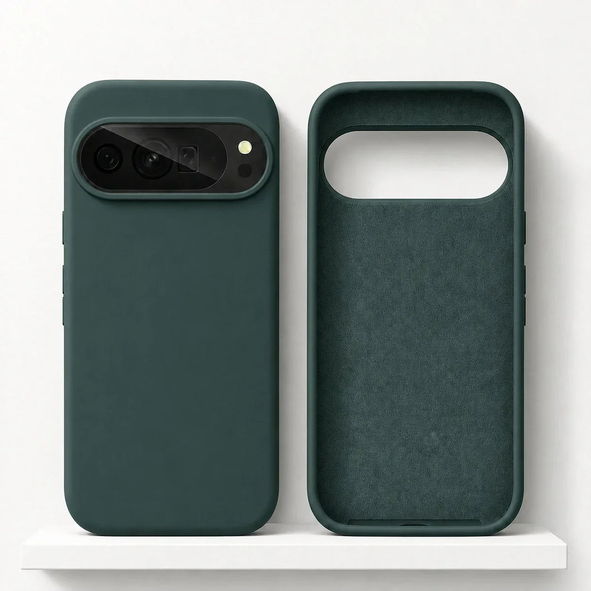 Soft-Touch Phone Case for Google Pixel – Anti-Fingerprint Silicone Cover with Raised Edges & Wireless Charging – Precise Fit for Pixel