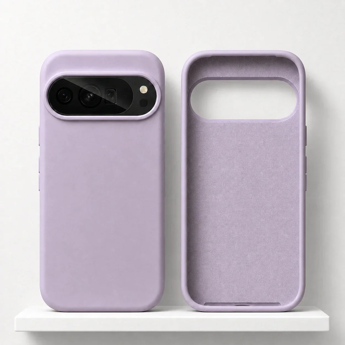 Soft-Touch Phone Case for Google Pixel – Anti-Fingerprint Silicone Cover with Raised Edges & Wireless Charging – Precise Fit for Pixel