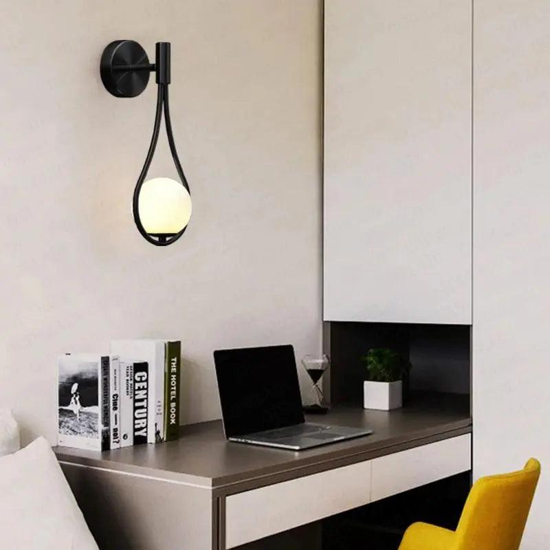 Metal Wall Sconce Light with Minimalist Linear Design for Bedroom, Living Room & Hallway – Modern Scandinavian Style Fixture in Black, Gold