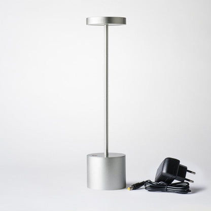 Cordless LED Accent Lamp for Patio, Bedroom & Outdoor Dining – Dimmable Rechargeable Metal Light 13.4 Inches Tall USB Powered for Home Garde