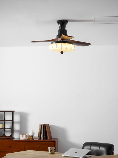 Wood Blade Ceiling Fan with Drum Shade Light DC Motor 6 Speed Remote Indoor Dining Living Bedroom Adjustable 36 42 48 52 Inch Quiet Reversib