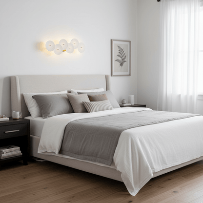 Sculpted Petal Sconce Gold White LED Art Deco Fixture Hallway Living Room Meditation Bedroom Accent 19.7 in Wall Mount Indoor Lighting