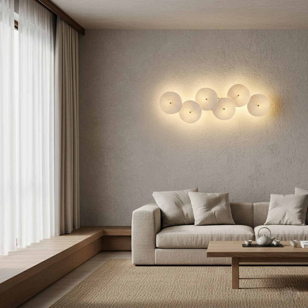 Sculpted Petal Sconce Gold White LED Art Deco Fixture Hallway Living Room Meditation Bedroom Accent 19.7 in Wall Mount Indoor Lighting