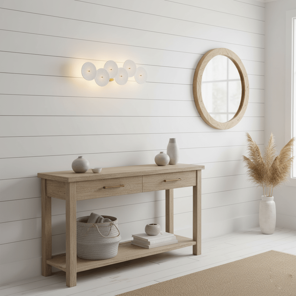 Sculpted Petal Sconce Gold White LED Art Deco Fixture Hallway Living Room Meditation Bedroom Accent 19.7 in Wall Mount Indoor Lighting