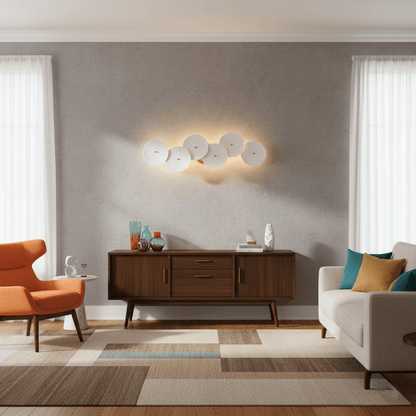 Sculpted Petal Sconce Gold White LED Art Deco Fixture Hallway Living Room Meditation Bedroom Accent 19.7 in Wall Mount Indoor Lighting