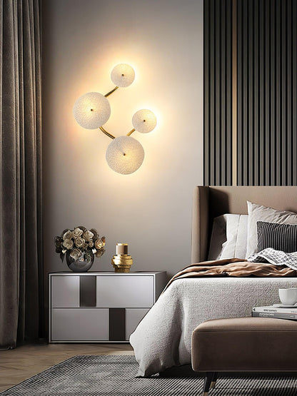 Sculpted Petal Sconce Gold White LED Art Deco Fixture Hallway Living Room Meditation Bedroom Accent 19.7 in Wall Mount Indoor Lighting