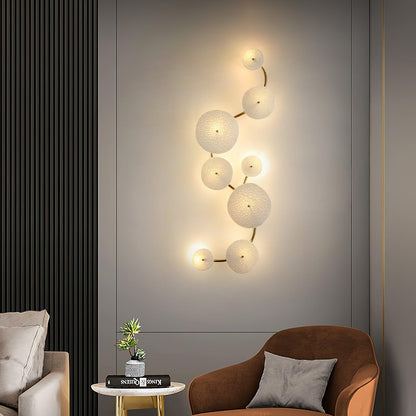 Ceramic Petal Wall Sconce Sculptural Multi-Light Fixture Hardwire Installation for Bedroom Living Room Hallway Modern Artistic Decor