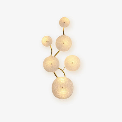 Sculpted Petal Sconce Gold White LED Art Deco Fixture Hallway Living Room Meditation Bedroom Accent 19.7 in Wall Mount Indoor Lighting