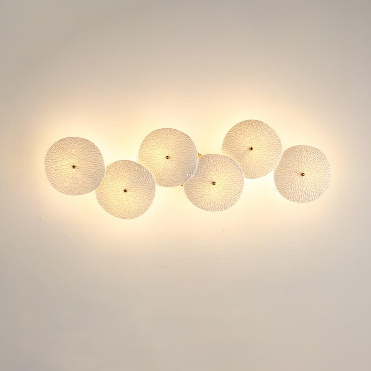 Ceramic Petal Wall Sconce Sculptural Multi-Light Fixture Hardwire Installation for Bedroom Living Room Hallway Modern Artistic Decor