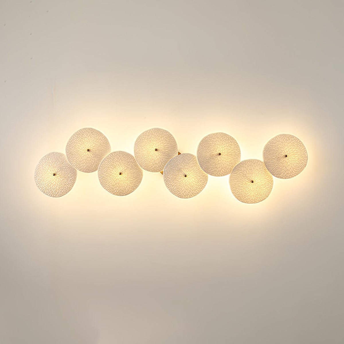 Sculpted Petal Sconce Gold White LED Art Deco Fixture Hallway Living Room Meditation Bedroom Accent 19.7 in Wall Mount Indoor Lighting
