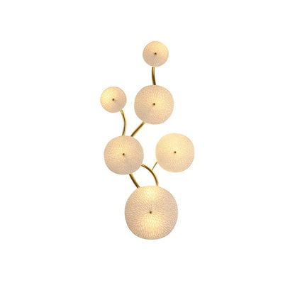 Ceramic Petal Wall Sconce Sculptural Multi-Light Fixture Hardwire Installation for Bedroom Living Room Hallway Modern Artistic Decor
