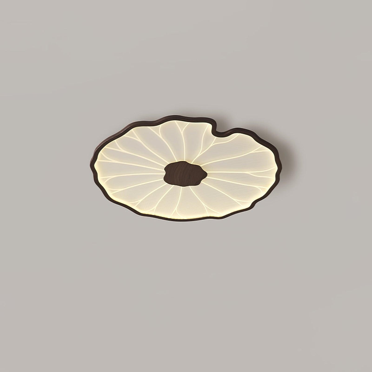 Wood LED Flush Mount Ceiling Light 28 inch Contemporary Fixture for Bedrooms & Living Rooms Modern Home Lighting