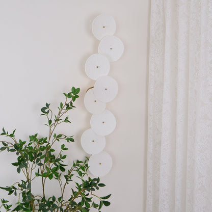 Ceramic Petal Wall Sconce Sculptural Multi-Light Fixture Hardwire Installation for Bedroom Living Room Hallway Modern Artistic Decor
