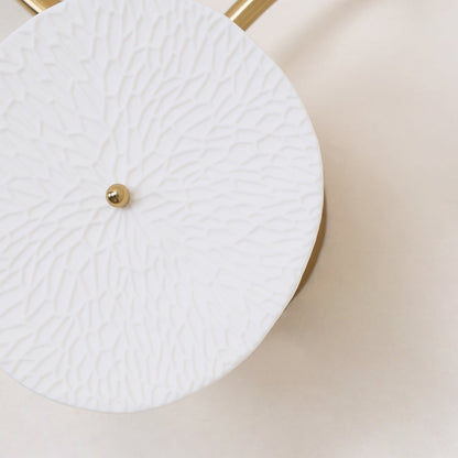 Ceramic Petal Wall Sconce – Floral LED Light with Gold Metal Accents for Hallway, Bedroom & Living Room Decor