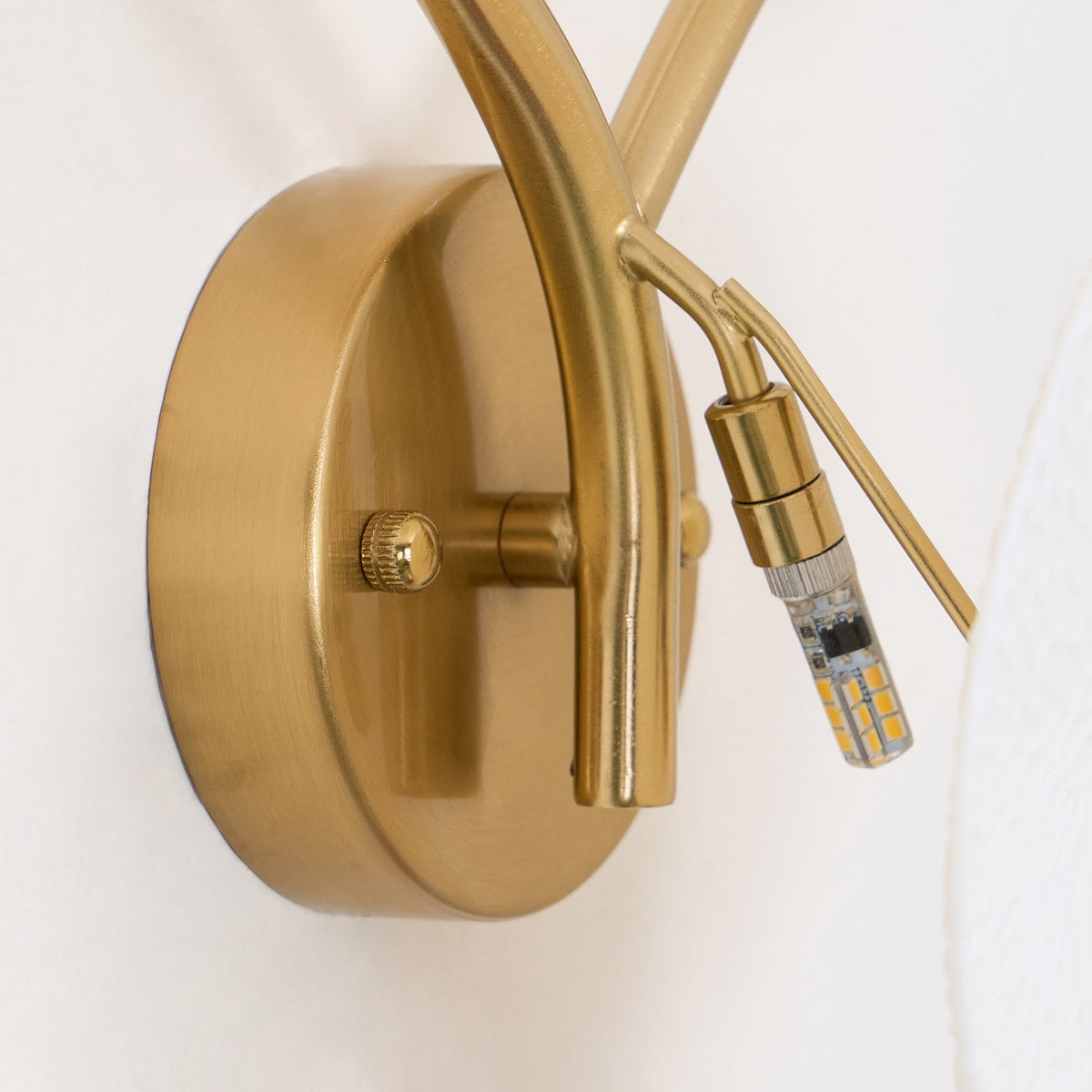 Sculpted Petal Sconce Gold White LED Art Deco Fixture Hallway Living Room Meditation Bedroom Accent 19.7 in Wall Mount Indoor Lighting