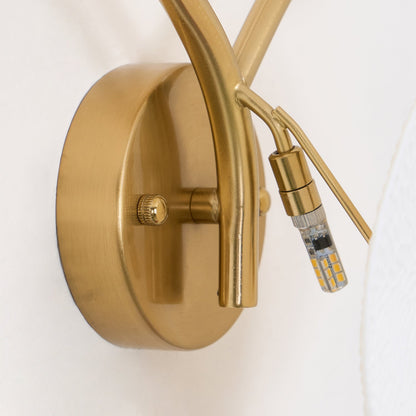 Sculpted Petal Sconce Gold White LED Art Deco Fixture Hallway Living Room Meditation Bedroom Accent 19.7 in Wall Mount Indoor Lighting