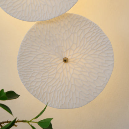 Sculpted Petal Sconce Gold White LED Art Deco Fixture Hallway Living Room Meditation Bedroom Accent 19.7 in Wall Mount Indoor Lighting
