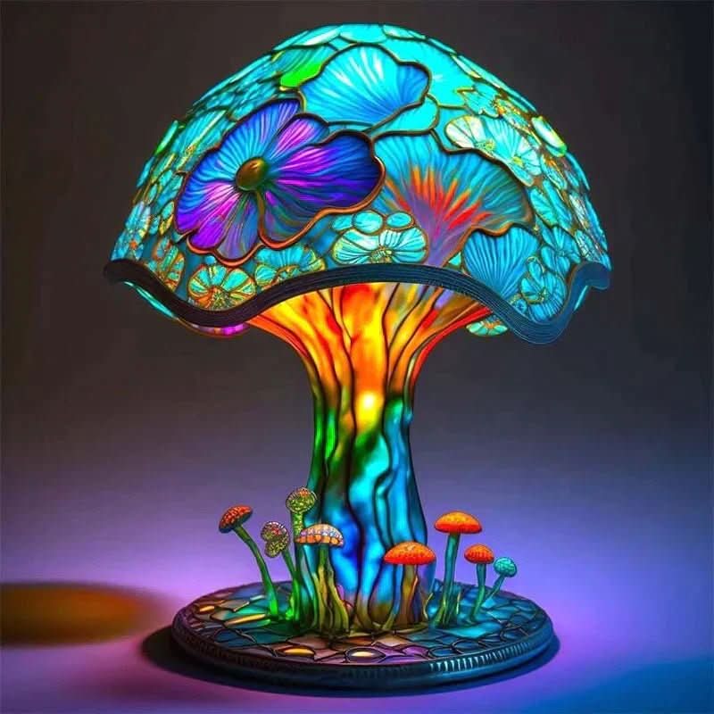 Cordless Rechargeable Glass Lamp - Soft Warm Glow Mood Light for Bedroom and Dining