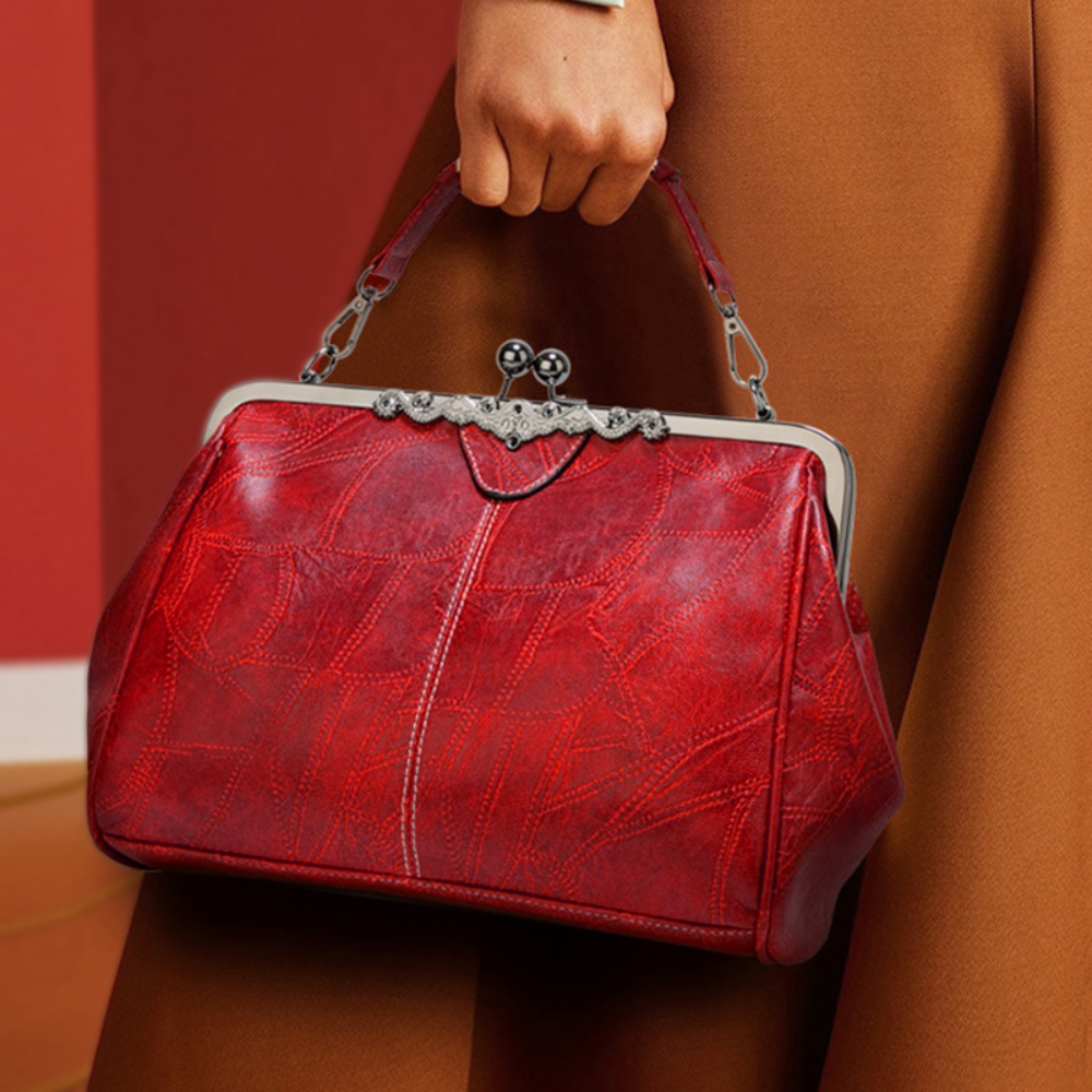 Classic Frame Clutch Purse for Women Evening Formal Dinner Party Shoulder Bag Small Vintage Style Metal Clasp Handbag