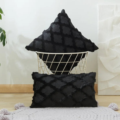 Lunel Velvet Pillow Cover - Boho Geometric, Soft Texture