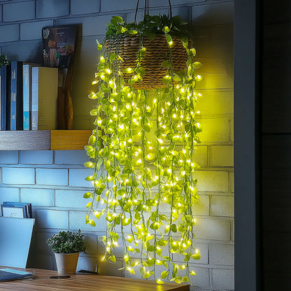 LED Lighted Ivy Garland with Remote – 100 Warm White Lights, 10 ft Faux Greenery Vine for Bedroom, Living Room, Party & Seasonal Decor