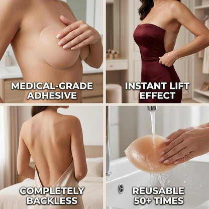 Adhesive Bra Strapless Instant Lift Medical-Grade Silicone