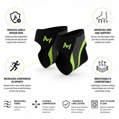 Ankle Support Sleeve Compression & Non-Slip 2-Pack