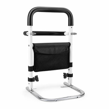 Bed Safety Rail Height Adjustable Non-Slip Handle Storage Pouch