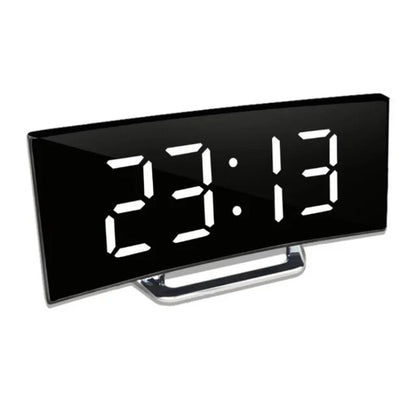 Bedside Alarm Clock Curved LED Auto-Dimming