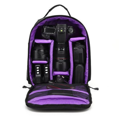 Camera Backpack Compact Adjustable Padded Dividers & Double Zippers