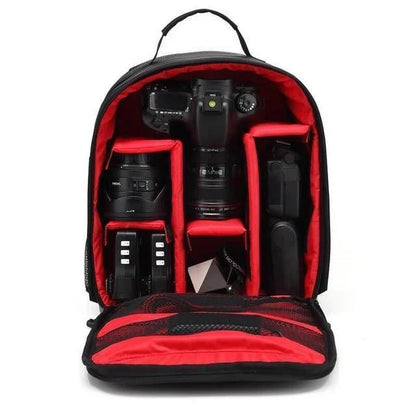 Camera Backpack Compact Adjustable Padded Dividers & Double Zippers