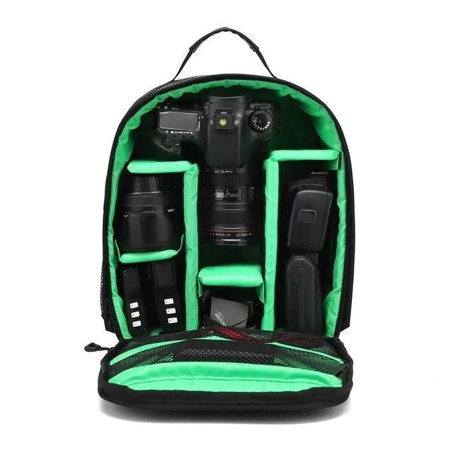 Camera Backpack Compact Adjustable Padded Dividers & Double Zippers