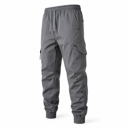 Cargo Pants Multiple Pockets Relaxed Fit Cotton Blend