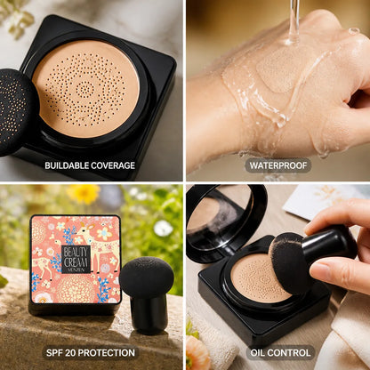 Cushion CC Cream Mushroom Sponge Buildable Coverage SPF 20