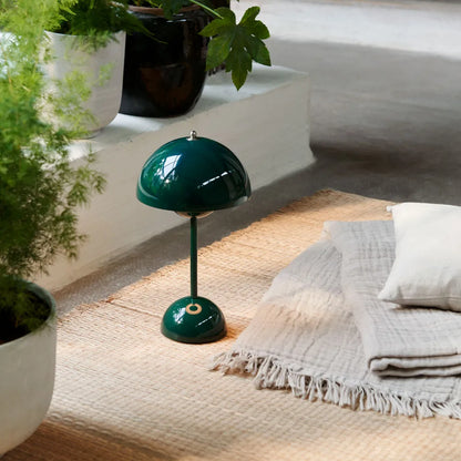 Desk Lamp Mushroom Shape Rechargeable Stepless Dimmer
