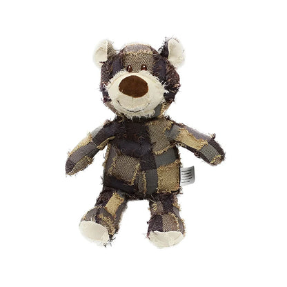 Dog Chew Toy Chew-Resistant Cotton Plush & Squeaker