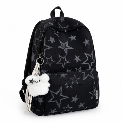 Durable Star-Patterned School Backpack