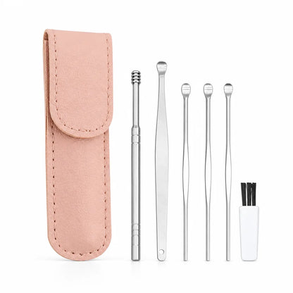 Ear Cleaning Kit Six Piece Stainless Steel Rounded Tips