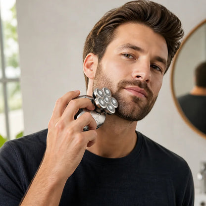 Electric Shaver & Grooming Kit Six-Blade Flexible Rechargeable Washable
