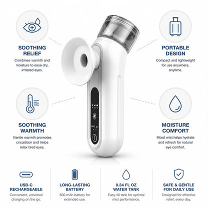 Eye Relief Device Soothing Warmth & Moisture USB-C Rechargeable