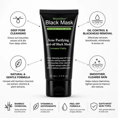 Face Mask Bamboo Charcoal Peel-Off Deep Pore Cleansing