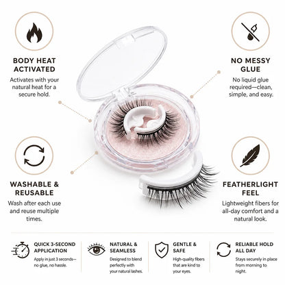 False Lashes Self-Adhesive Reusable & Washable